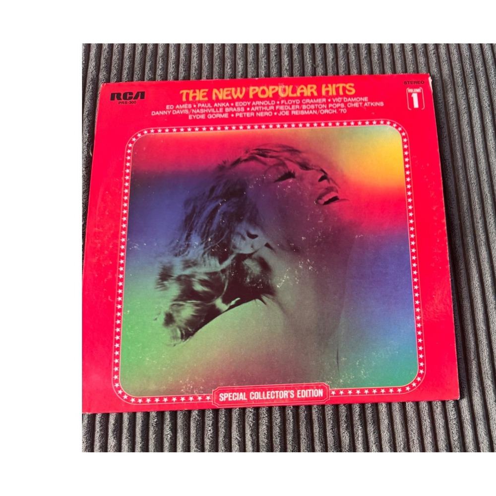 The New Popular Hits Vol 1 Vinyl LP RCA PRS-300 Paul Anka‎ Chet Atkins 1970